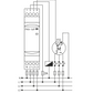 Three-phase monitoring relay with PTC control for phase tripping/asymmetry/sequence
