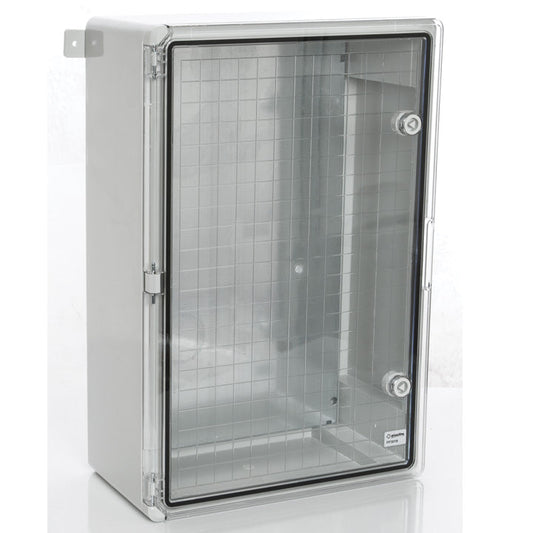 Kytkintaulun muovinen läpinäkyvä ovi 400x600x200mm IP65 PP3018 PLASTIM